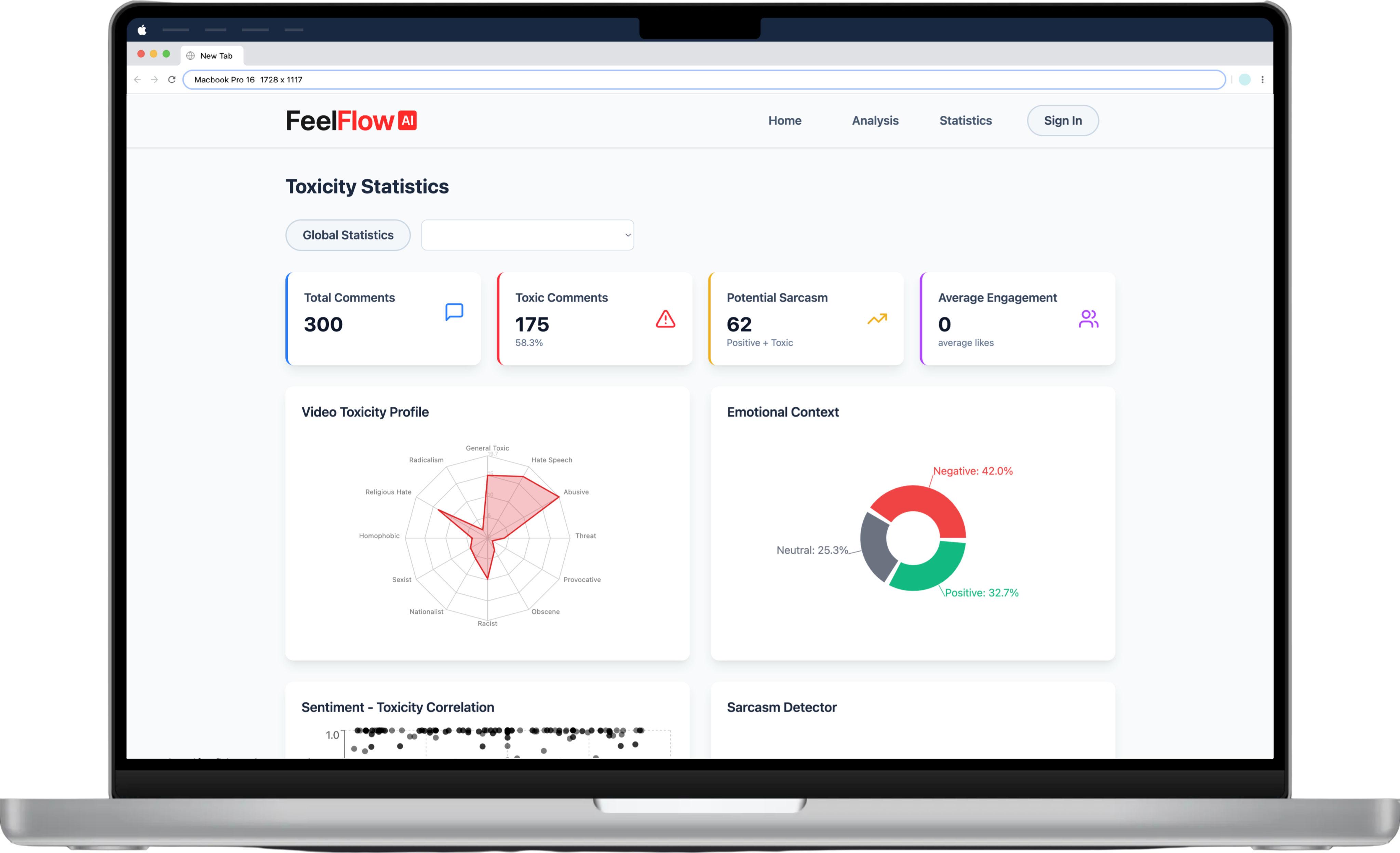 FEELFLOW AI - Vista Desktop