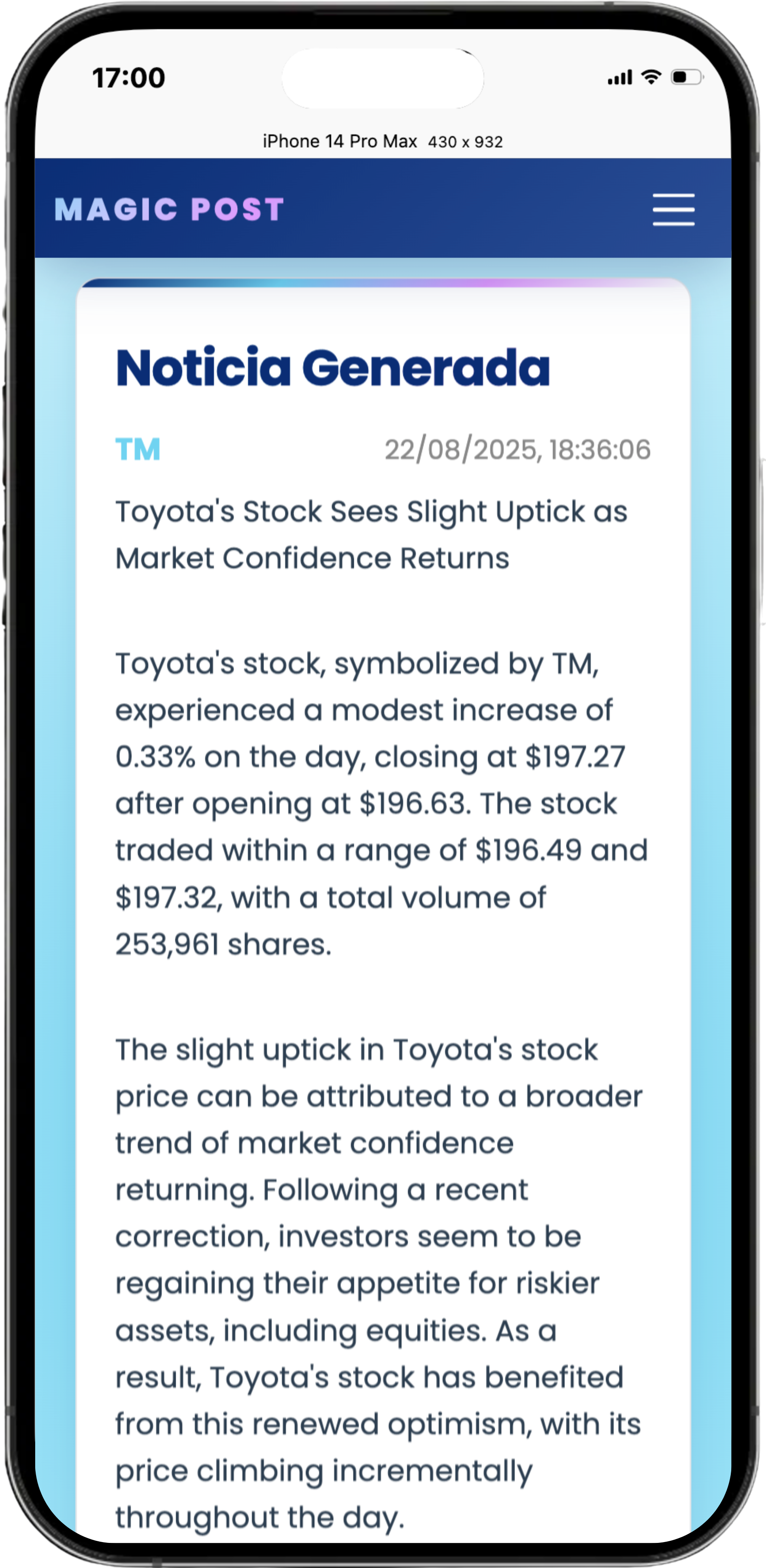 MAGIC POST - Mobile View 3